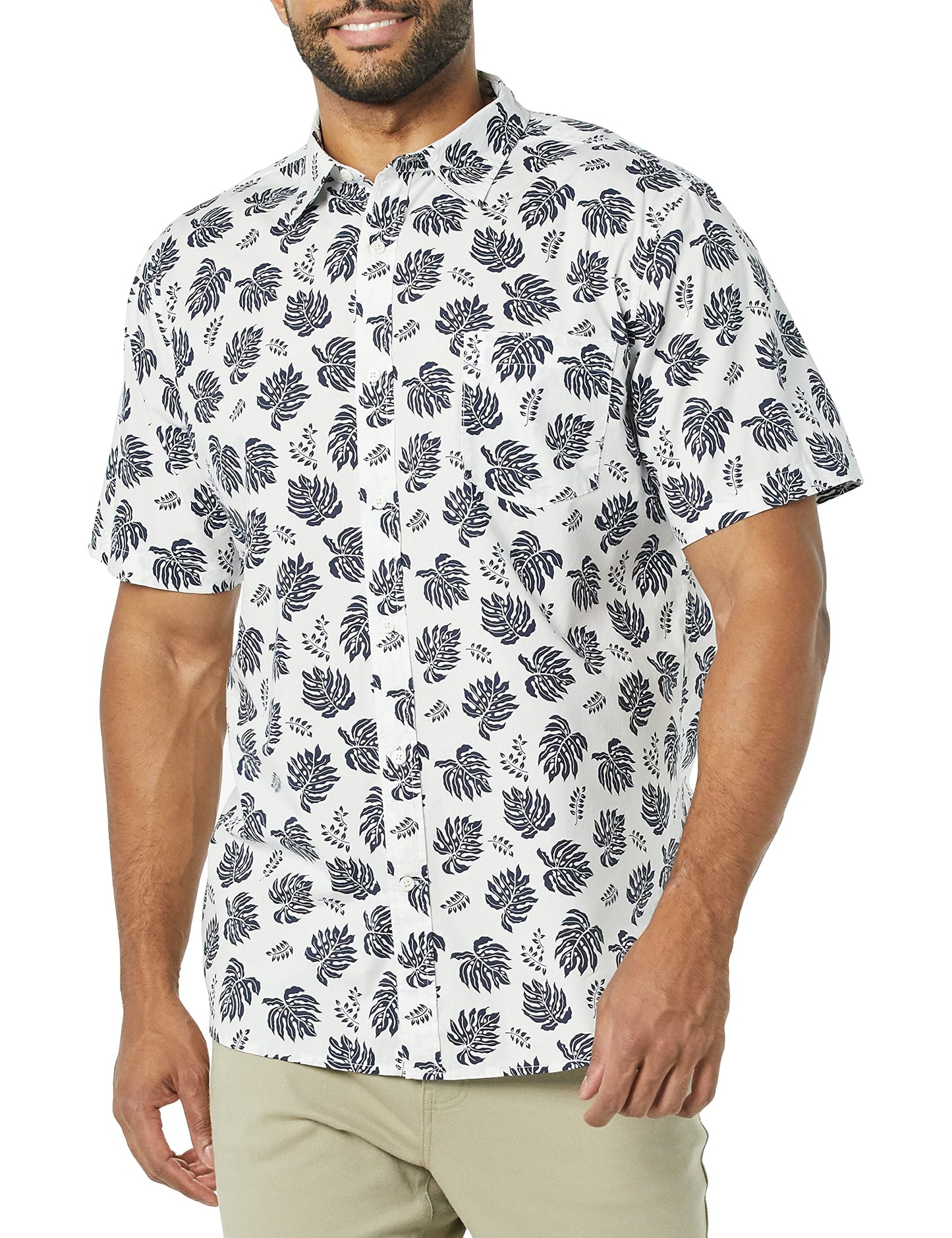 Men's Slim-Fit Short-Sleeve Poplin Shirt