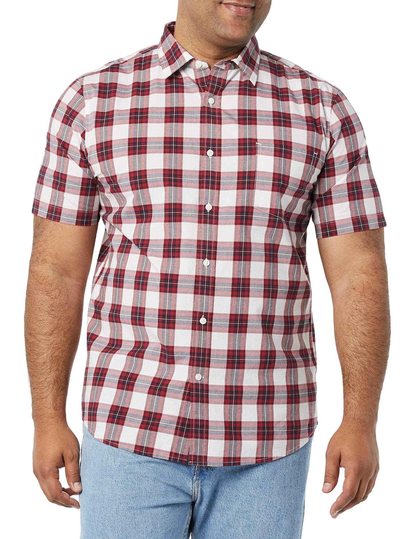 Men's Slim-Fit Short-Sleeve Poplin Shirt