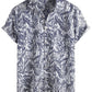 Mens Hawaiian Shirt Short Sleeve Button Down Cotton Floral Shirts Casual Tropical Beach Summer Shirts