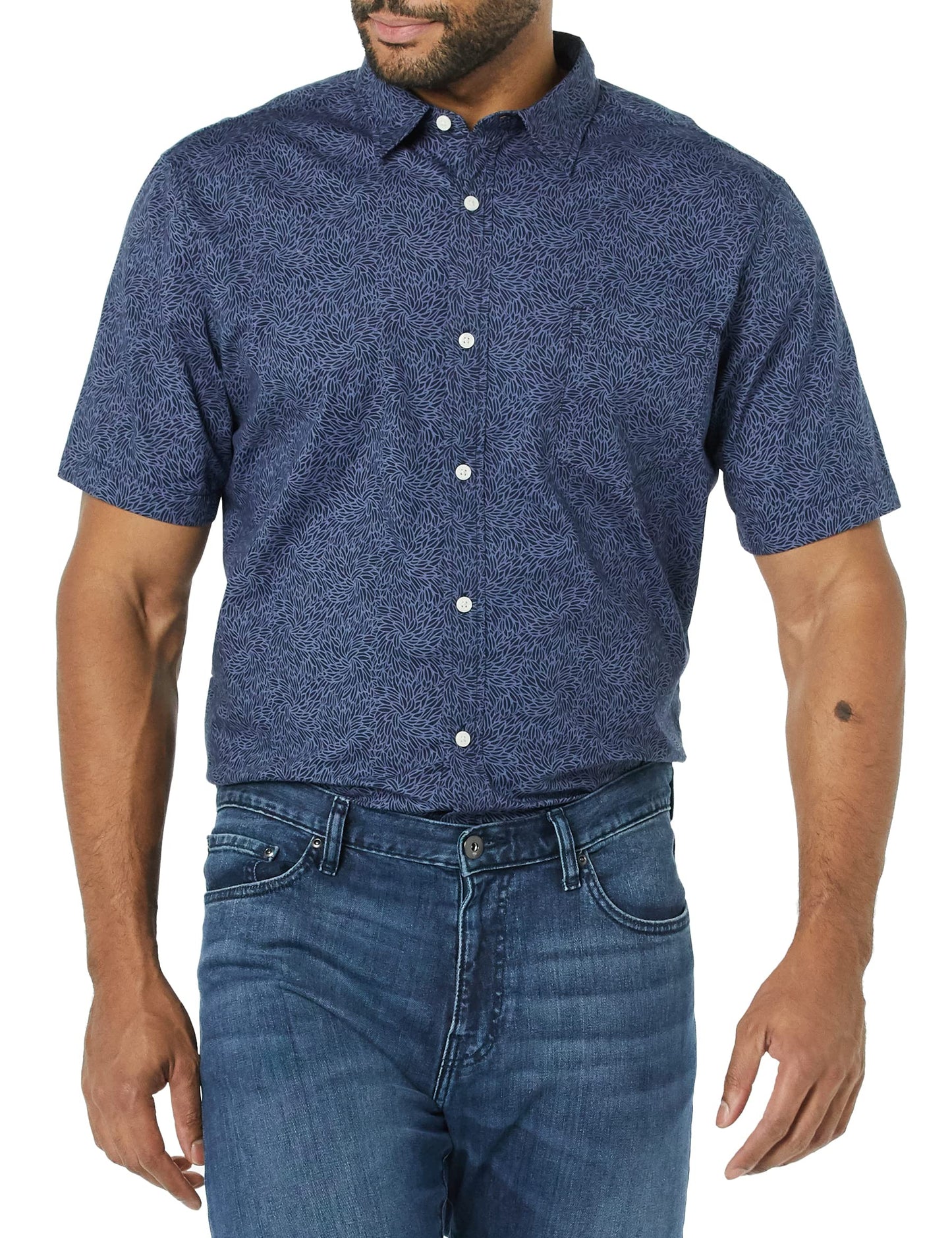 Men's Slim-Fit Short-Sleeve Poplin Shirt