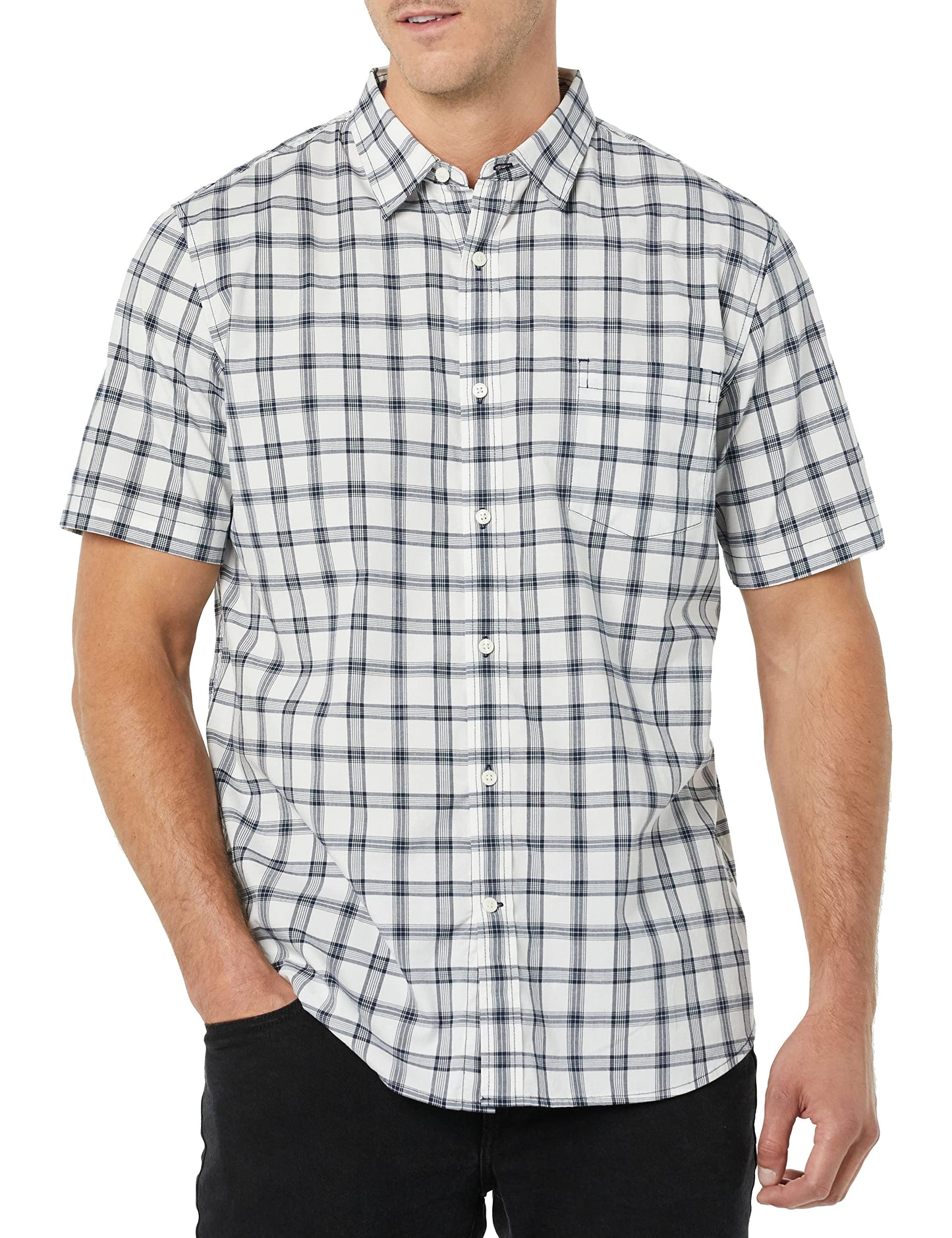 Men's Slim-Fit Short-Sleeve Poplin Shirt