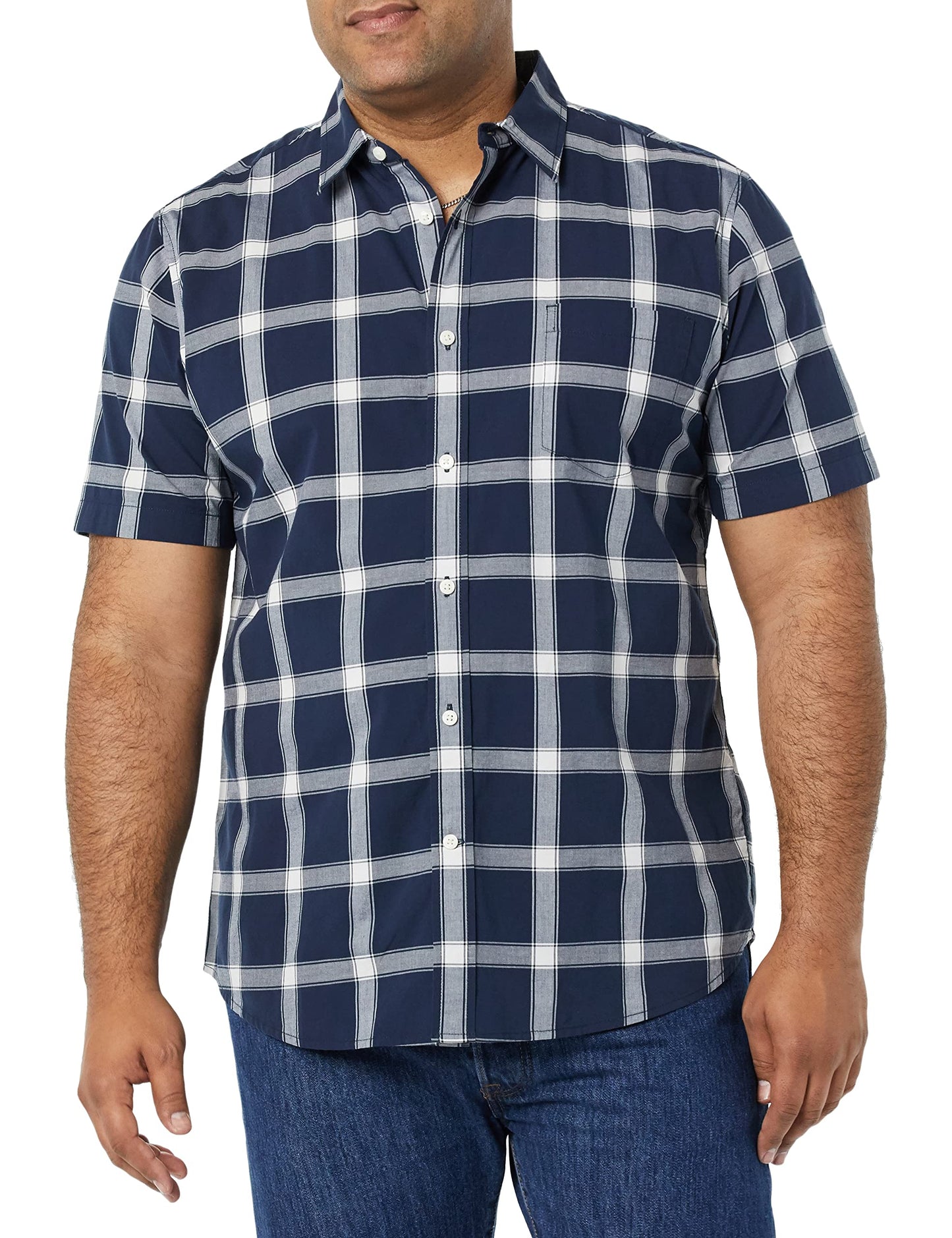 Men's Slim-Fit Short-Sleeve Poplin Shirt