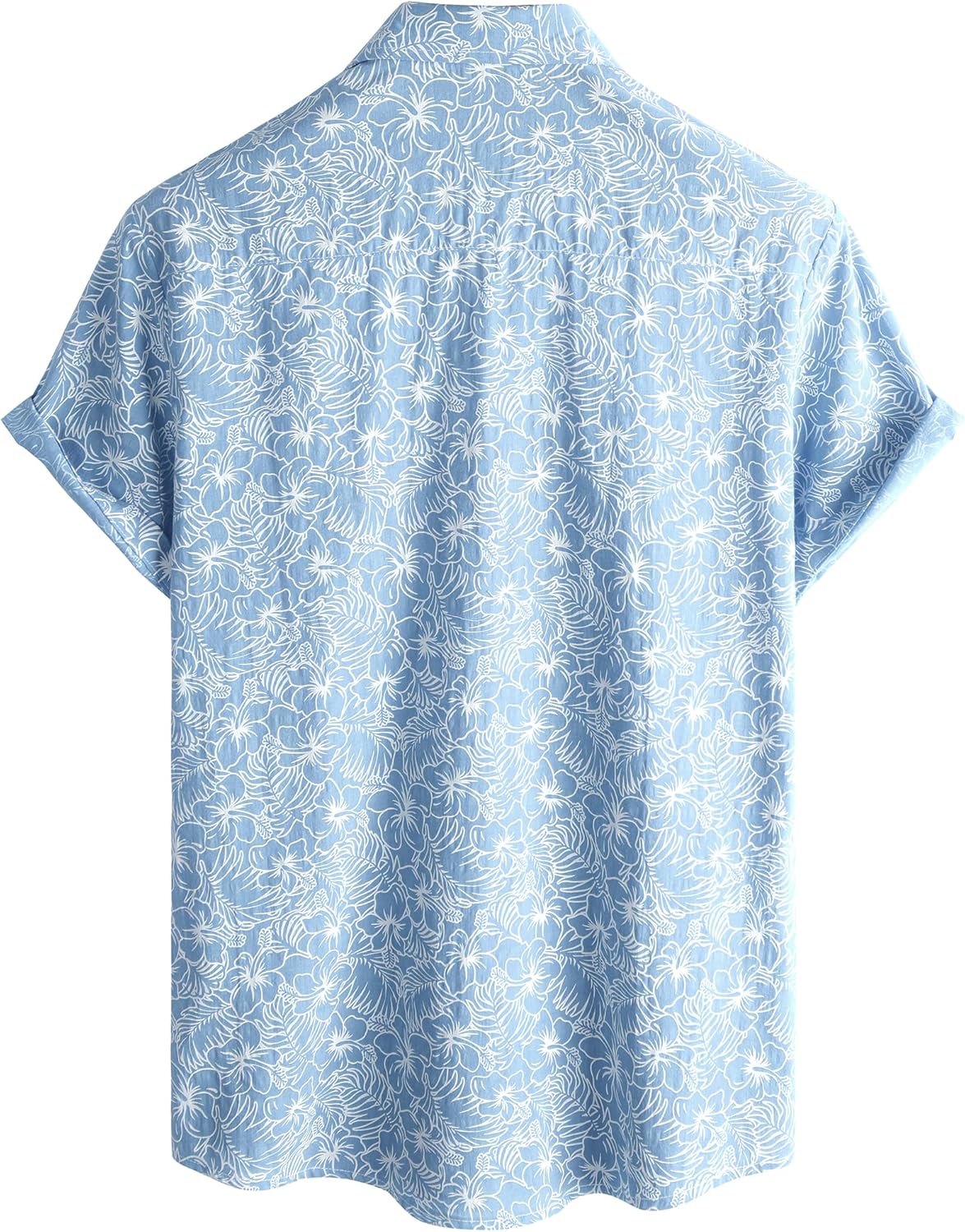 Mens Hawaiian Shirt Short Sleeve Button Down Cotton Floral Shirts Casual Tropical Beach Summer Shirts
