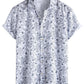 Mens Hawaiian Shirt Short Sleeve Button Down Cotton Floral Shirts Casual Tropical Beach Summer Shirts