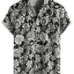 Mens Hawaiian Shirt Short Sleeve Button Down Cotton Floral Shirts Casual Tropical Beach Summer Shirts