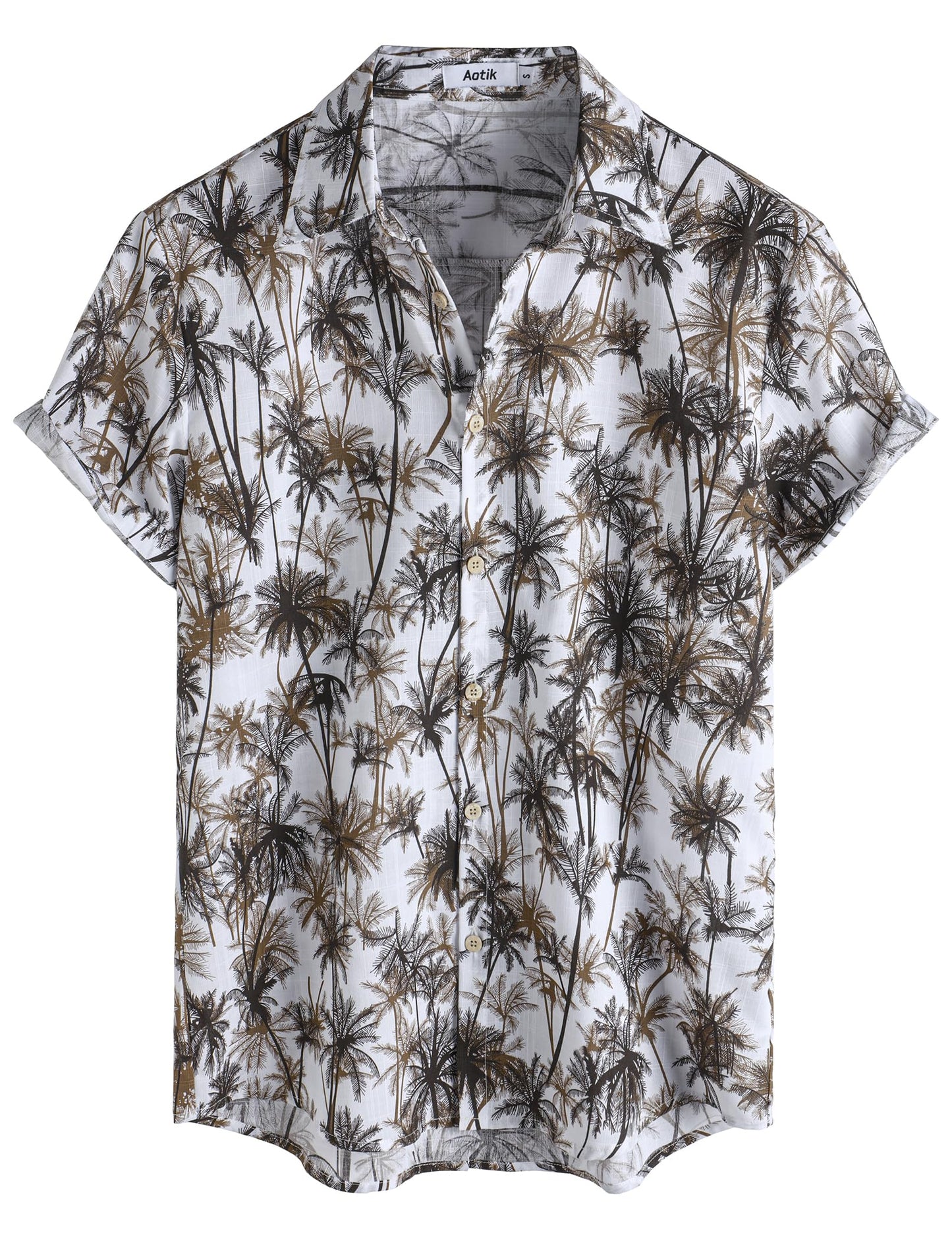 Mens Hawaiian Shirt Short Sleeve Button Down Cotton Floral Shirts Casual Tropical Beach Summer Shirts