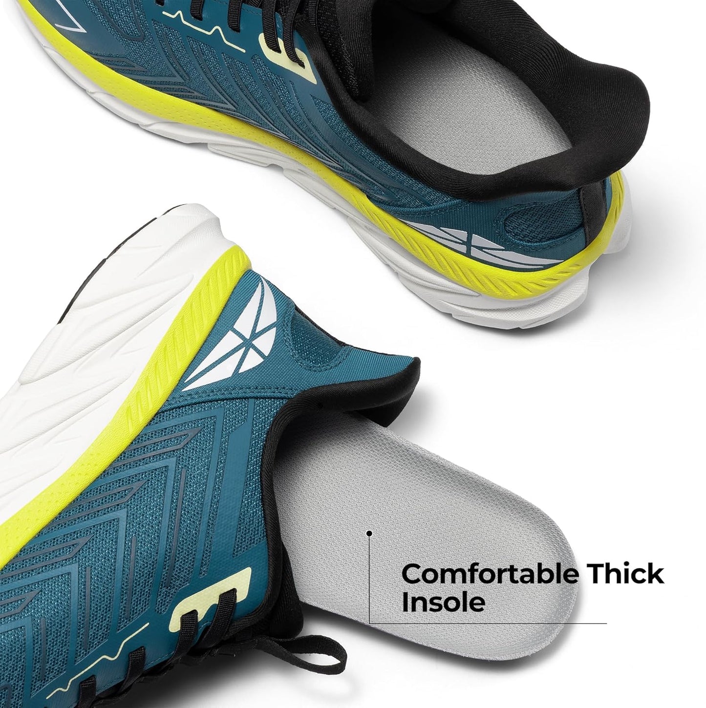 Men's Slip On Walking Shoes, Breathable Non Slip Comfortable Athletic Sneakers for Running Tennis Gym Workout Cross Training