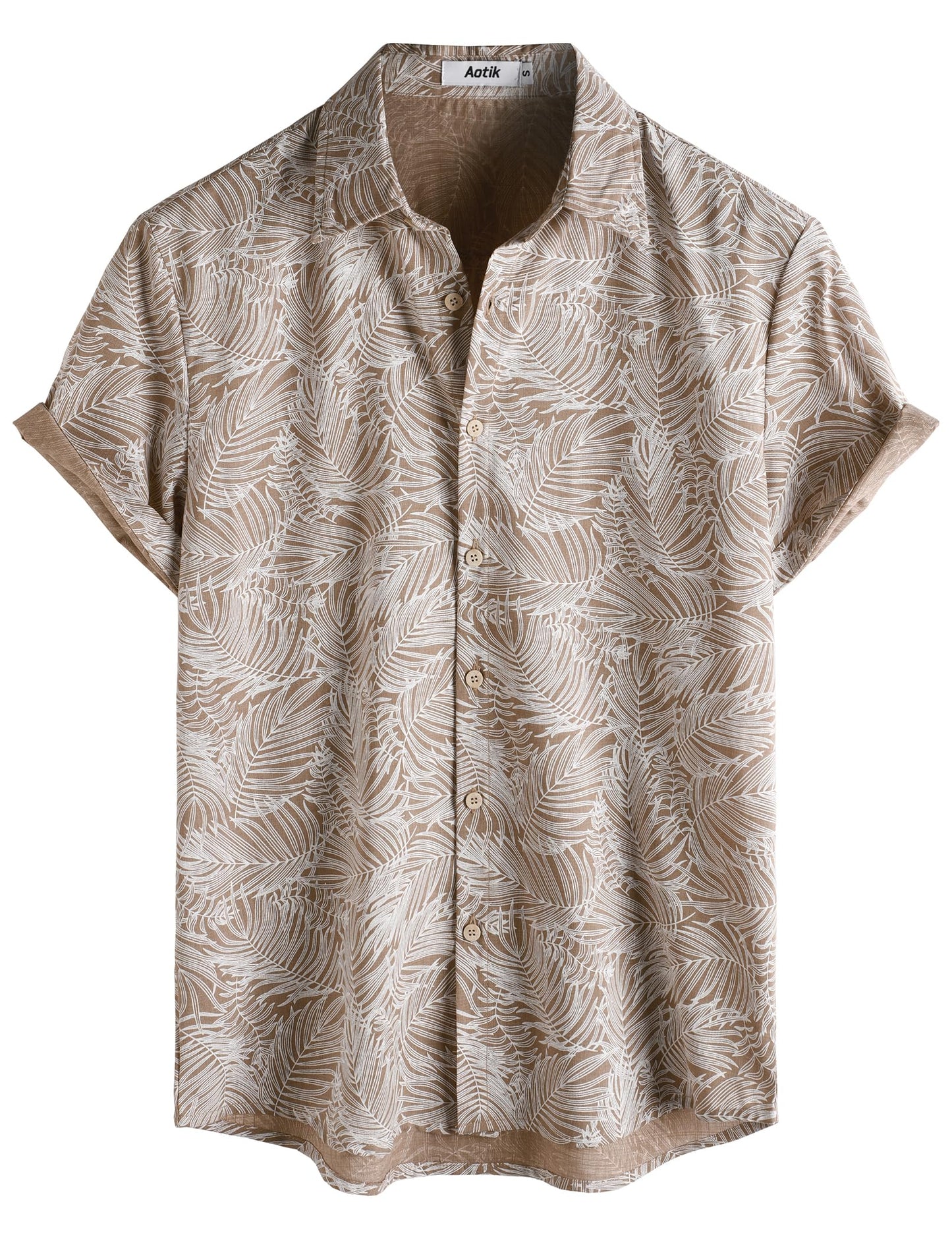 Mens Hawaiian Shirt Short Sleeve Button Down Cotton Floral Shirts Casual Tropical Beach Summer Shirts