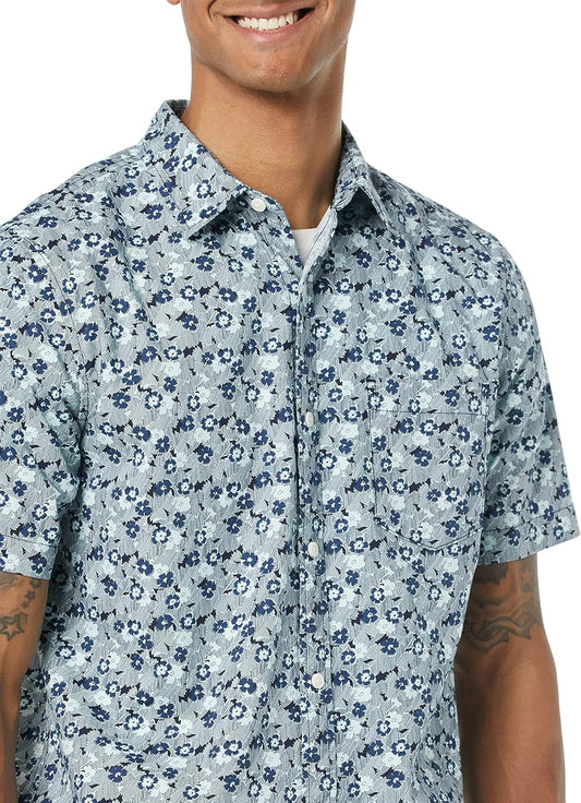 Men's Slim-Fit Short-Sleeve Poplin Shirt
